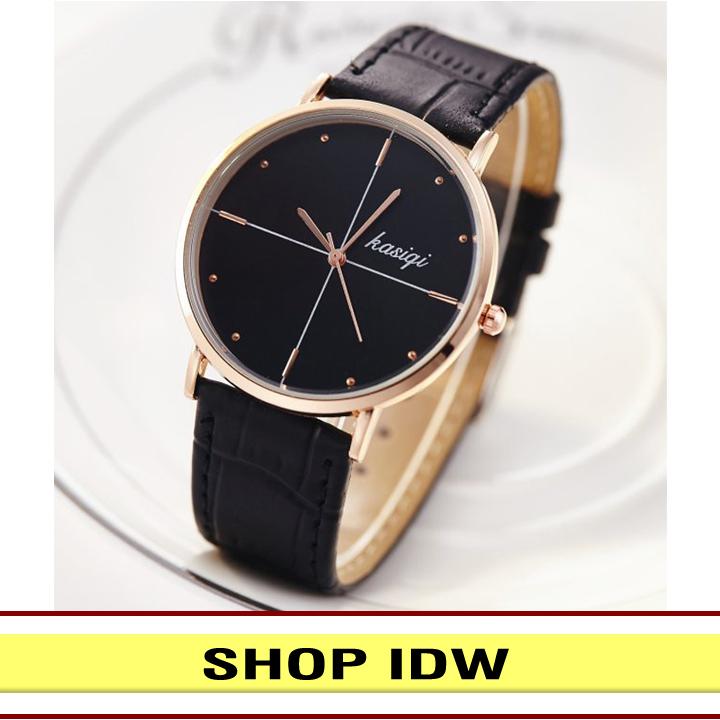 Đồng hồ nam nữ dây da thời trang Kasiqi IDW S0061 (Nhiều màu lựa chọn)