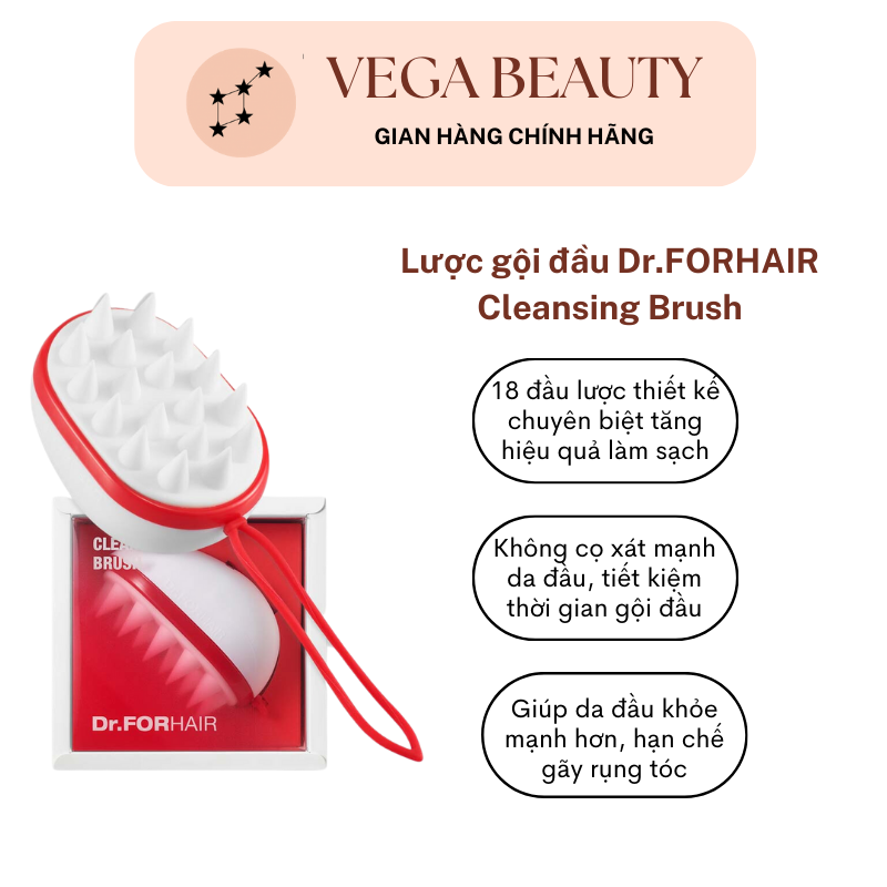 Lược gội đầu silicon massage da đầu Dr.FORHAIR Cleansing Brush