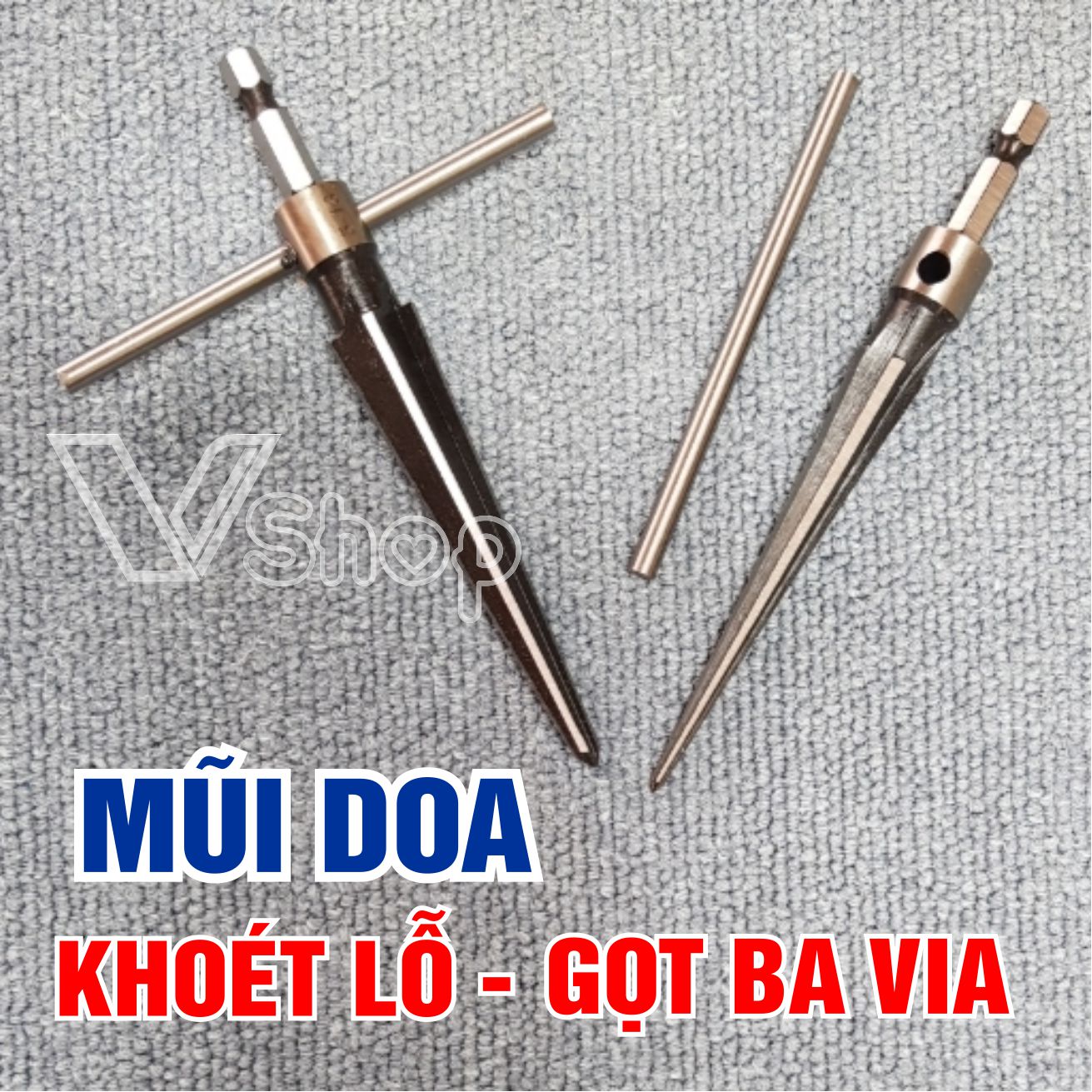 Mũi doa lỗ, khoét lỗ, dao gọt ba via, vát mép ống
