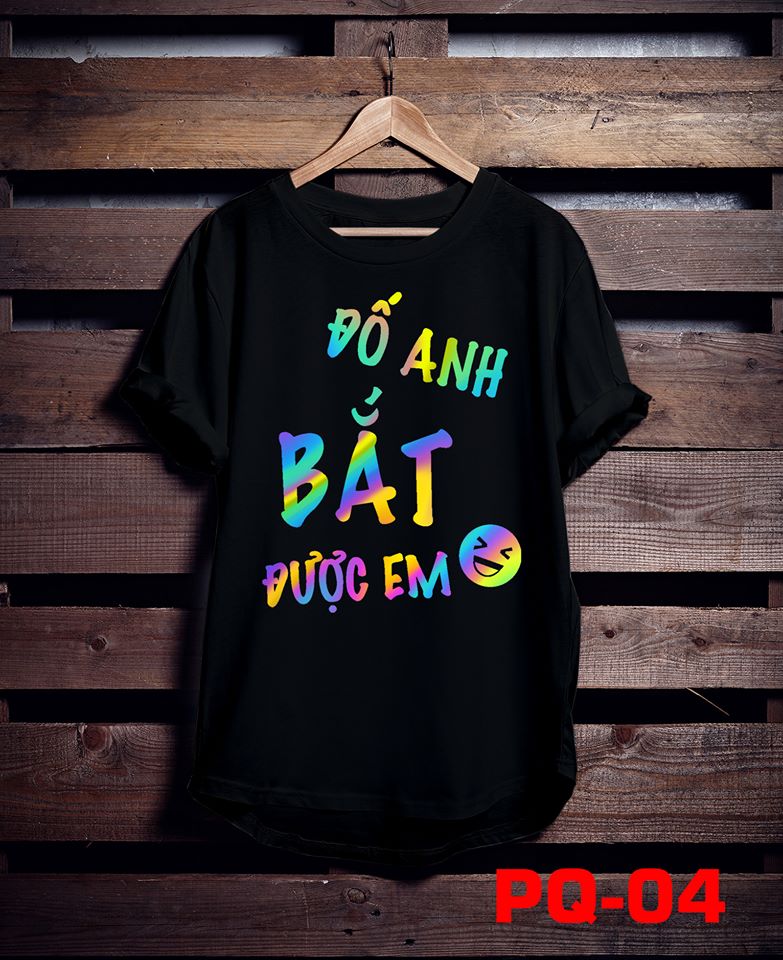 Áo phản quang bảy màu Đố anh bắt được em, Áo thun nam nữ, quần kaki, quần nữ, sét bộ mặc ở nhà, áo thun tay dài, quần jean ống rộng