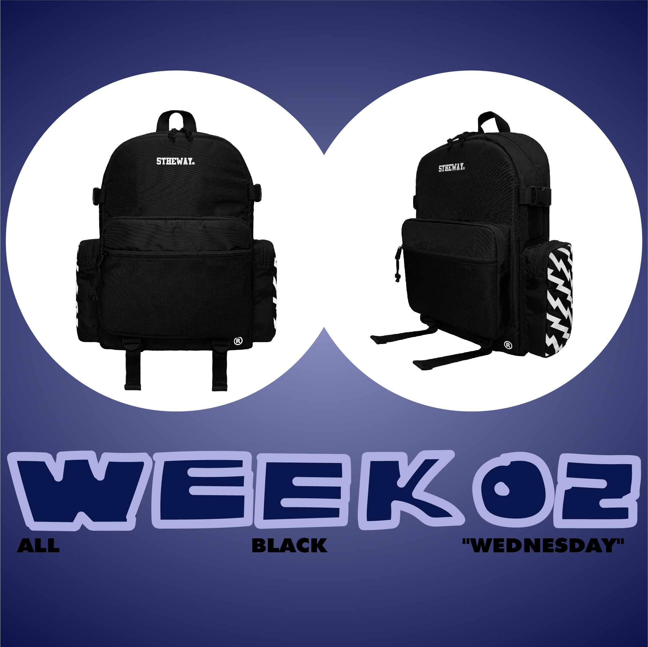 BALO 5THEWAY® /solid/ ROCKET BACKPACK™ in BLACK aka Balo Đen