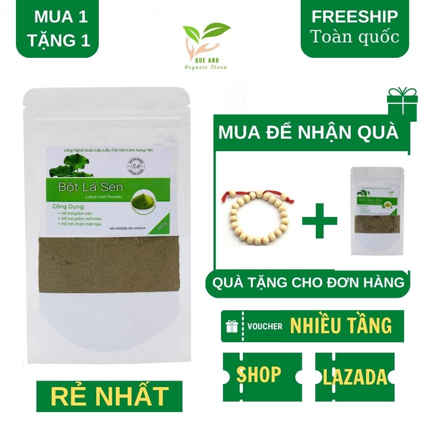 Bột lá sen nguyên chất sấy lạnh QA Organic 100g
