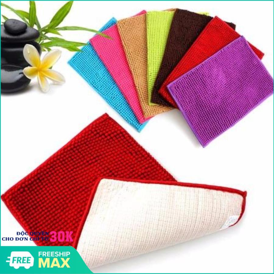 Bộ 3 thảm lau chân san hô siêu thấm chống trượt 32x47cm -Lót Sàn Chống Trượt, Chống Thấm Dầu Đồ Gia Dụng Loại Dài Hút Nước Lót Chân Phòng Ngủ Giường, Thảm Trải Sàn Đệm Phòng Tắm Đệm Cửa - Hàng hot 2019 (Màu ngẫu nhiên)