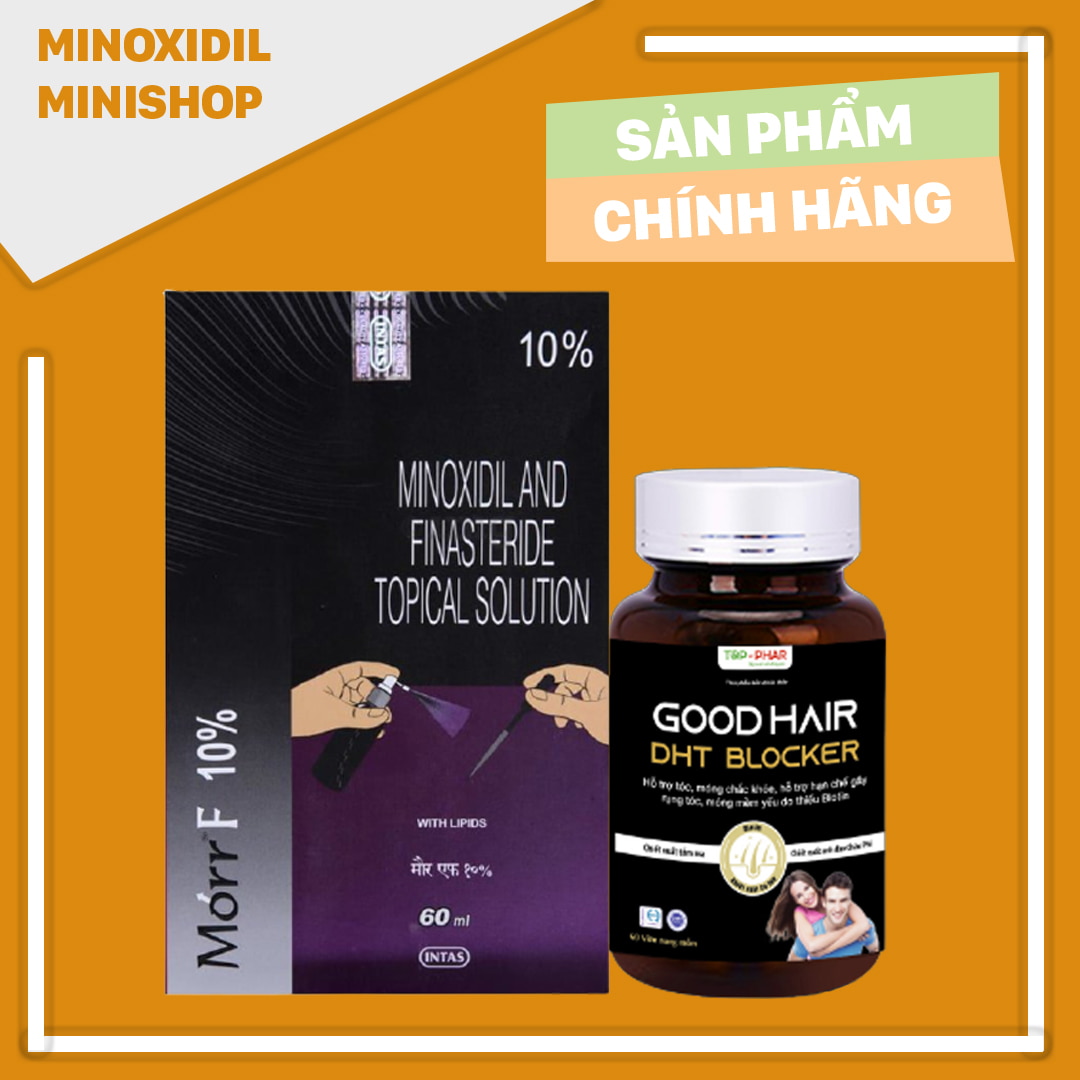 Morr f10% + good hair dht blocker mọc tóc, chặn dht