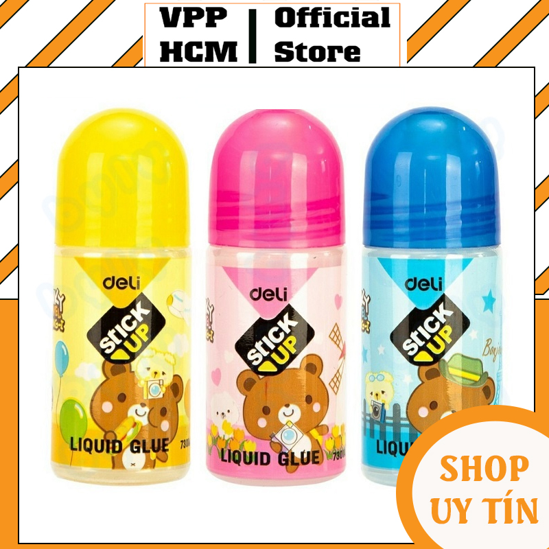 Keo dán giấy hình gấu deli e7301
