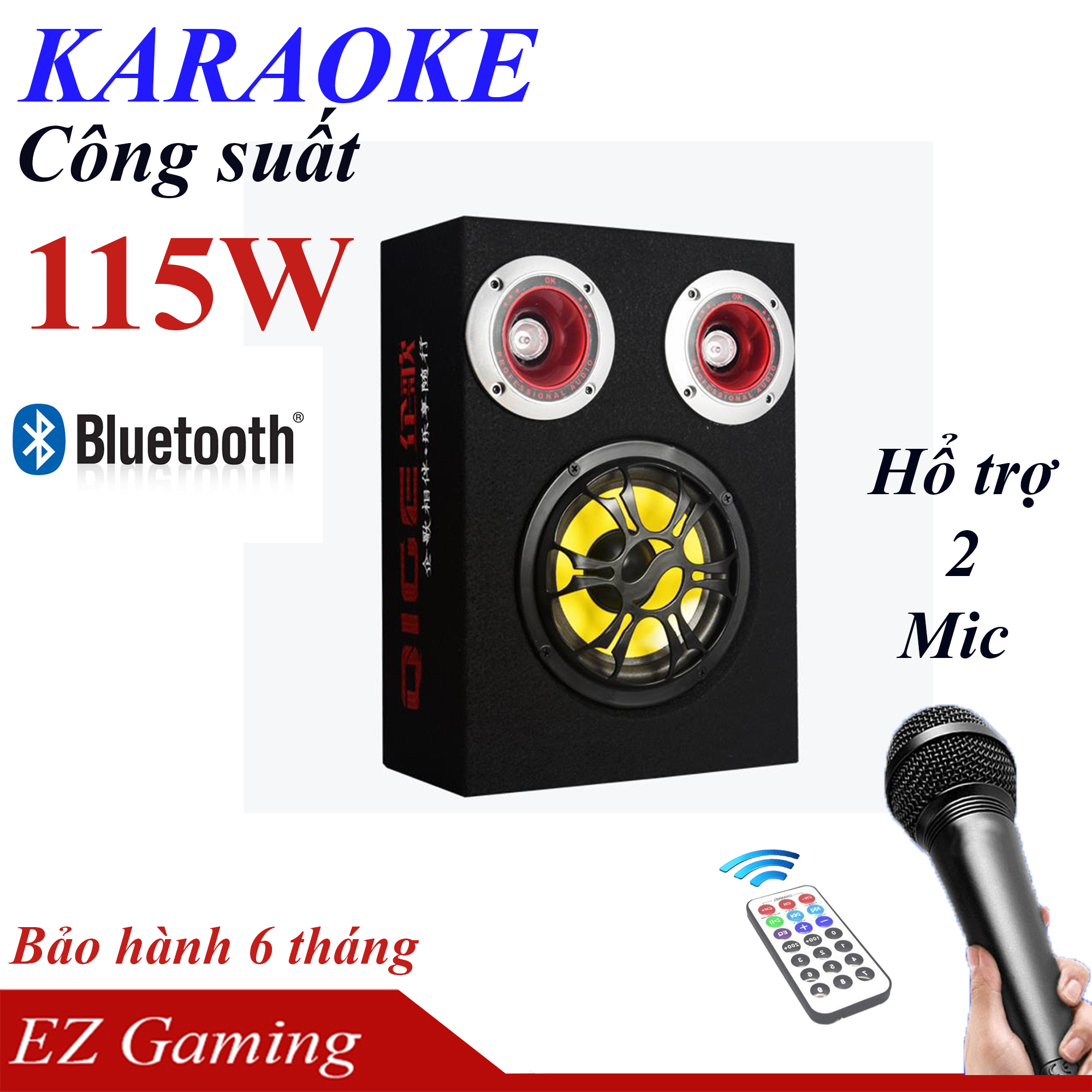 [HCM][Mới 2021] Loa QiGe công suất lớn kèm 1 micro karaoke bluetooth xem film nghe nhạc điều chỉnh treb bass ....