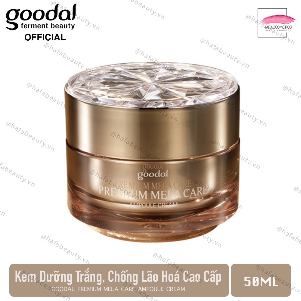 Kem Dưỡng Ốc Sên Vàng Dưỡng Trắng Chống Lão Hoá Goodal Premium Mela Care Ampoule Cream 50ml