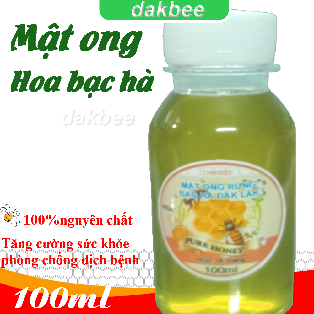 Mật ong rừng hoa bạc hà nguyên chất Daklak tăng cường sức khỏe - [100ml] - CAM KẾT CHẤT LƯỢNG, GIÁ ƯU ĐÃI - DAKBEE