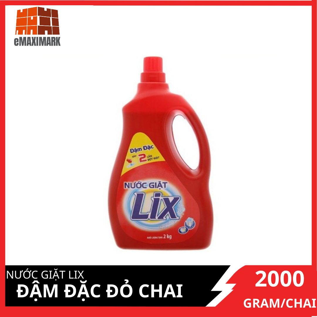 Nước giặt lix đậm đặc chai 2kg