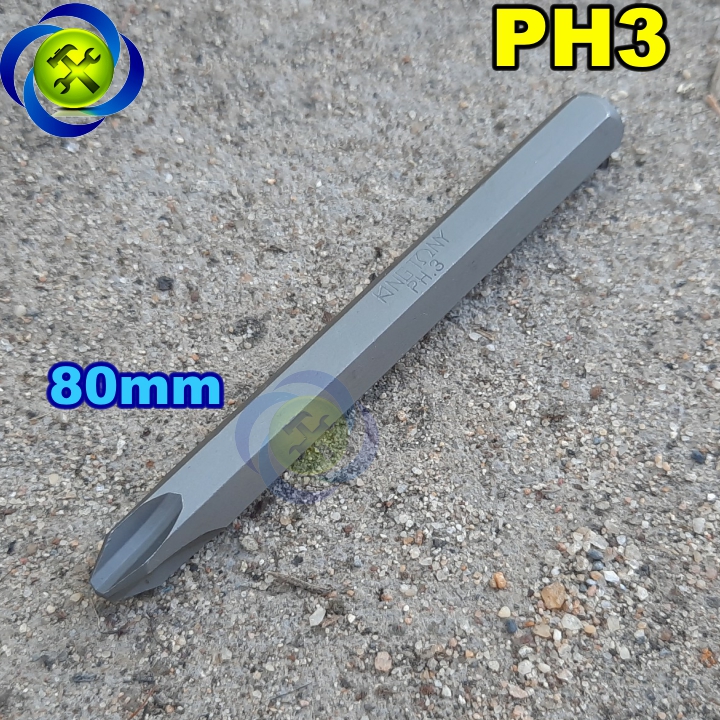 Mũi vít đóng bake ph3 kingtony 188003p no.3 x 80mm