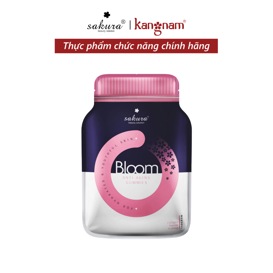 Kẹo dẻo Collagen Sakura bloom anti - aging gummies 140g/35 viên sakura bloom anti - aging collagen gummies, bổ sung Collagen Peptide làm chậm quá trình lão hóa
