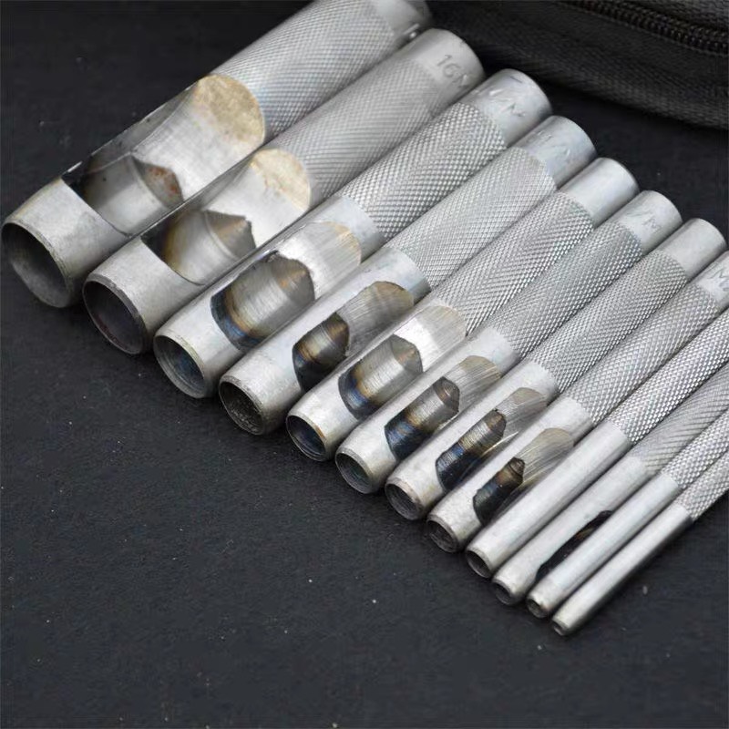 Bộ dụng cụ đột lỗ gioăng bằng thép cacbon chuyên dụng 12 chi tiết