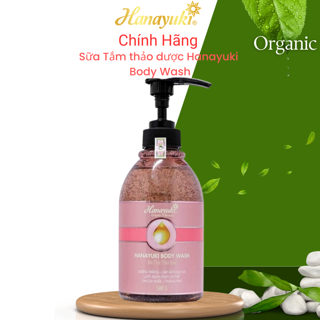 Sữa Tắm Thảo Dược Hanayuki Body Wash Trắng Da Dưỡng Ẩm Hanayuki Chính Hãng 500g