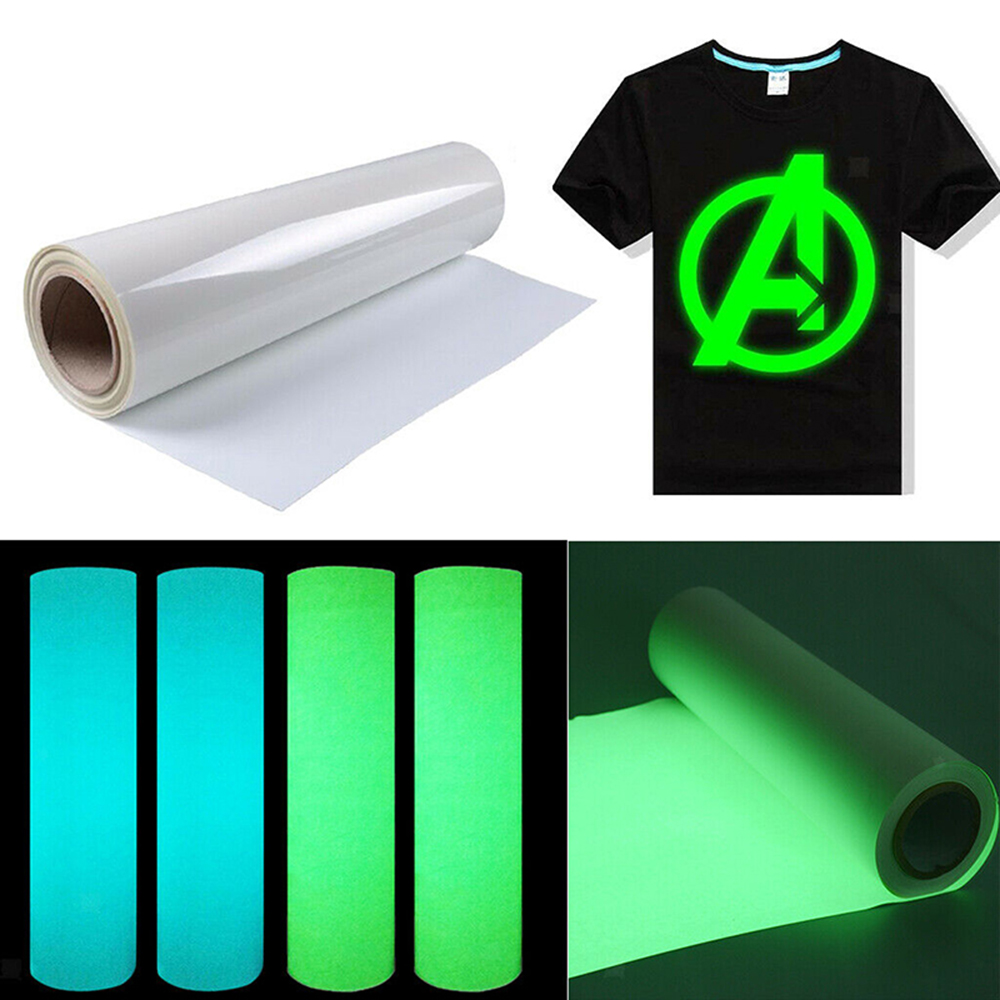 Miếng dán vinyl màu dạ quang trang trí quần áo diy - decal dạ quang in nhiệt quần áo