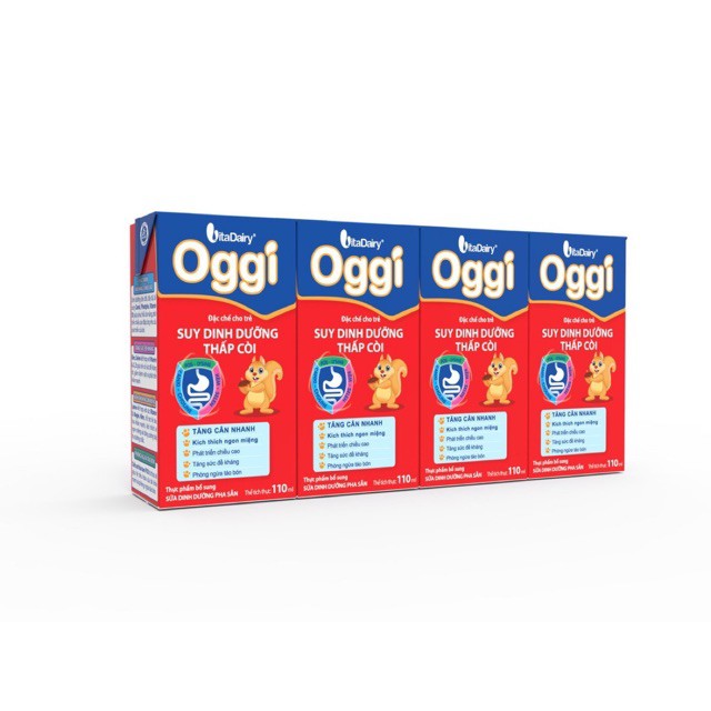 Thùng 48 hộp sữa Oggi suy dinh dưỡng pha sẵn 110ml- hạn sử dụng 24 02 2023