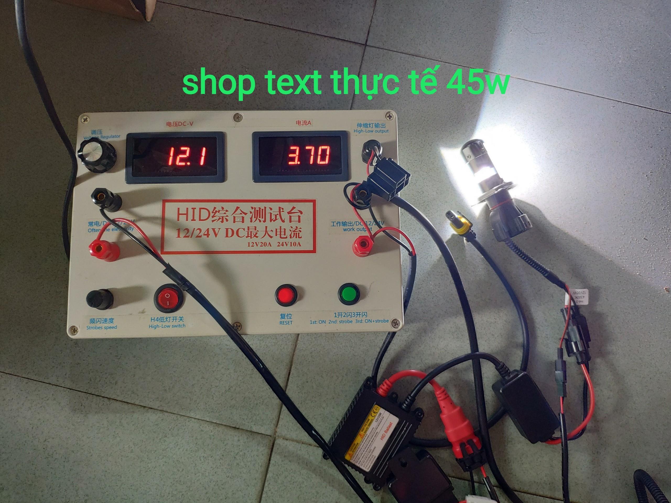 Bộ 1 đèn xenon HID xe máy oto 35w PHA COS H4 4300k 12V sáng vàng ( giá 1 bóng + 1 Ballast )