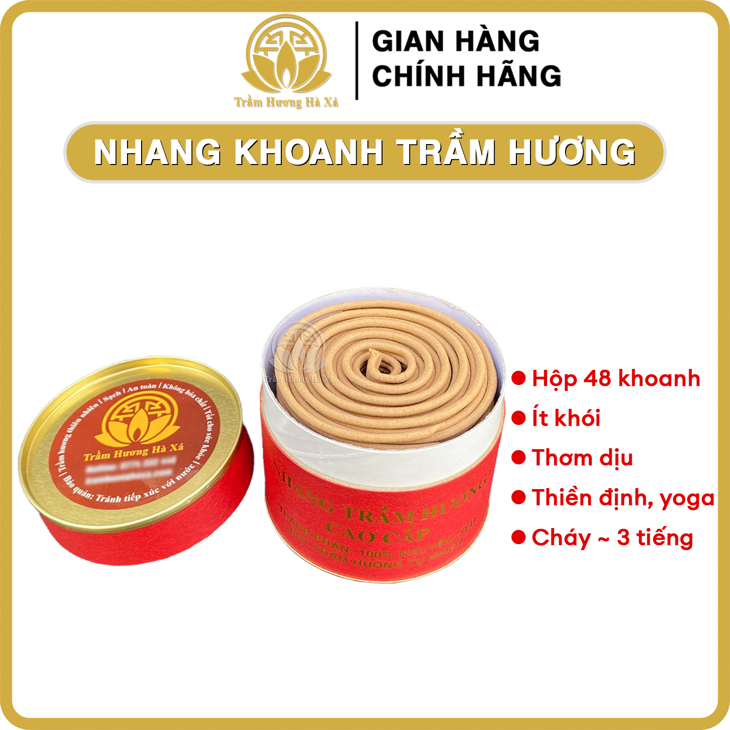 Nhang khoanh vòng trầm hương xông nhà tẩy uế HÀ XÁ đồ thờ cúng phong thủy, xua đuổi vận xui, thu hút nguồn năng lượng tích cực, thanh lọc không khí, an toàn cho sức khỏe