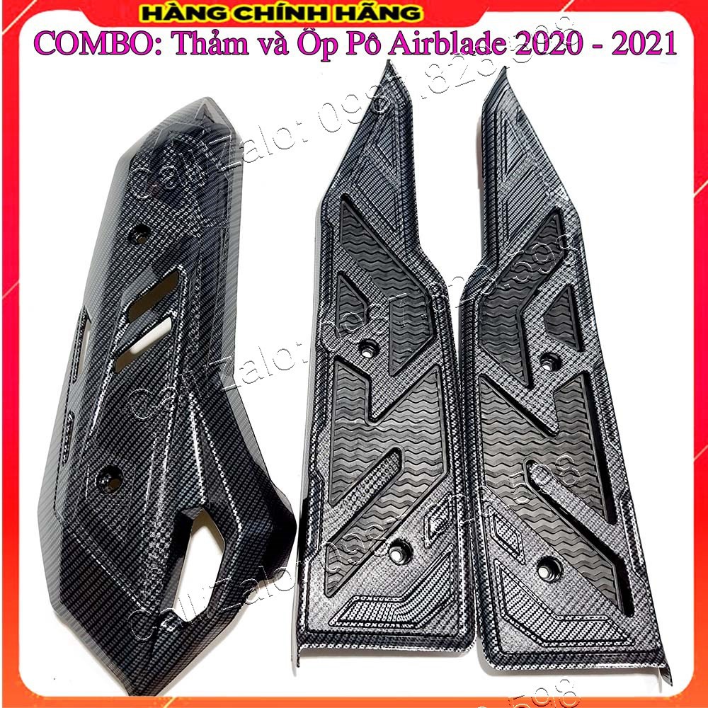 Ốp pô ab 2020, thảm ab 2020 - 2022 mạ carbon , combo 2 sản phẩm ốp bô và thảm ab 2020