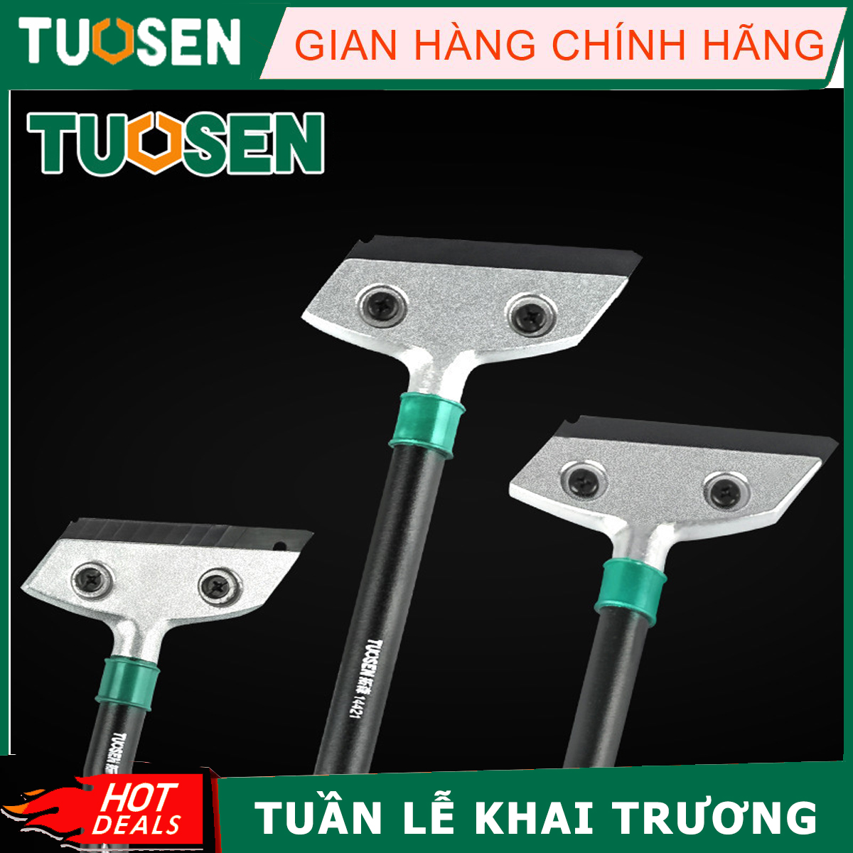Cây sủi cán dài TUOSEN với 3 kích cỡ, vệ sinh tường, cạo sàn, dụng cụ xủi sơn siêu sắc 30cm, 60cm, 90cm
