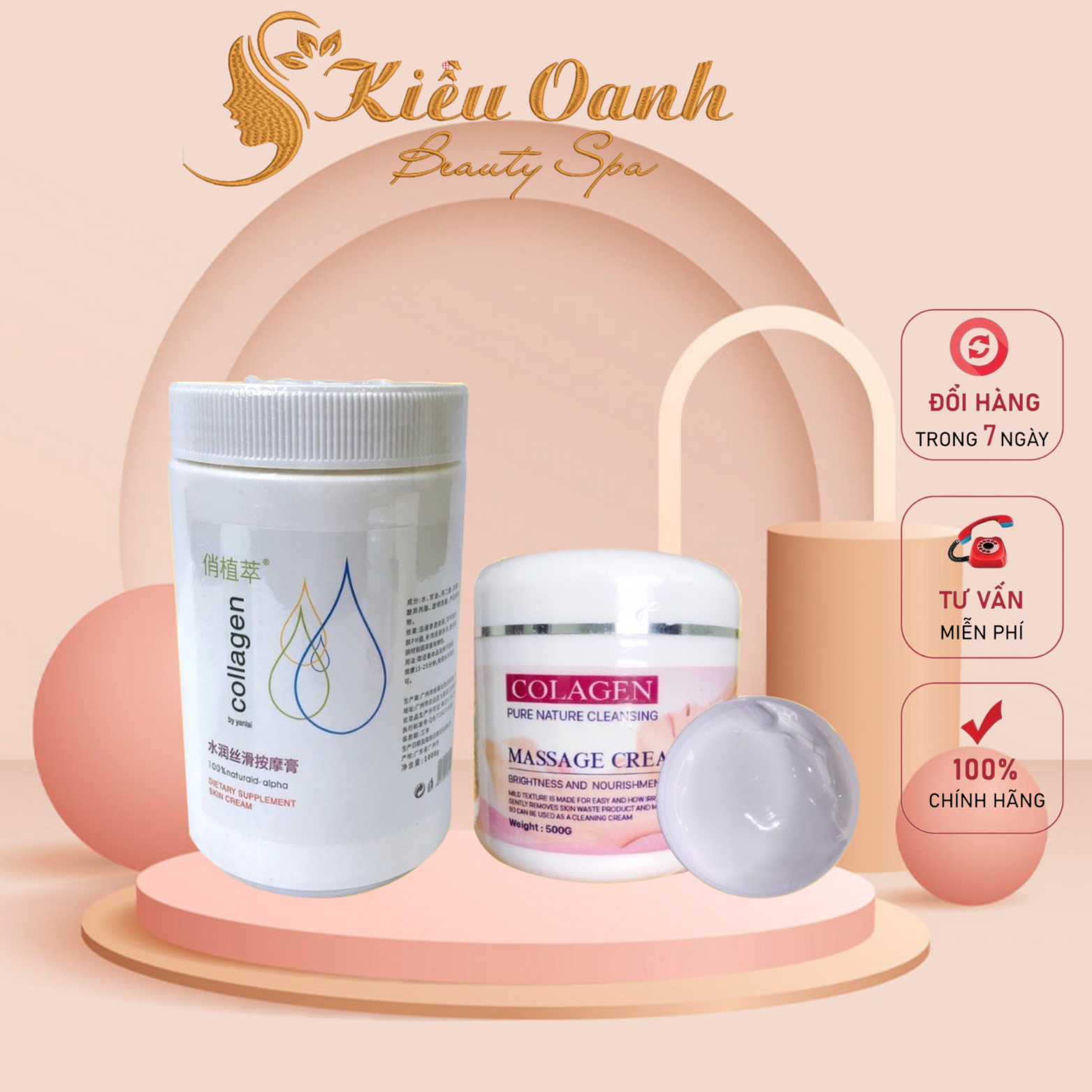 Kem massage collagen 500gr cho spa & tmv
