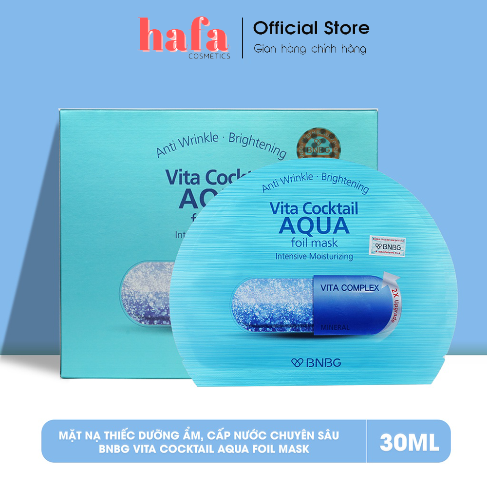 Mặt Nạ BNBG Vita Cocktail Aqua Foil Mask - Intensive Moisturizing 30ml (cấp nước dưỡng da ẩm mượt, săn chắc ) _ BNBG Chính Hãng