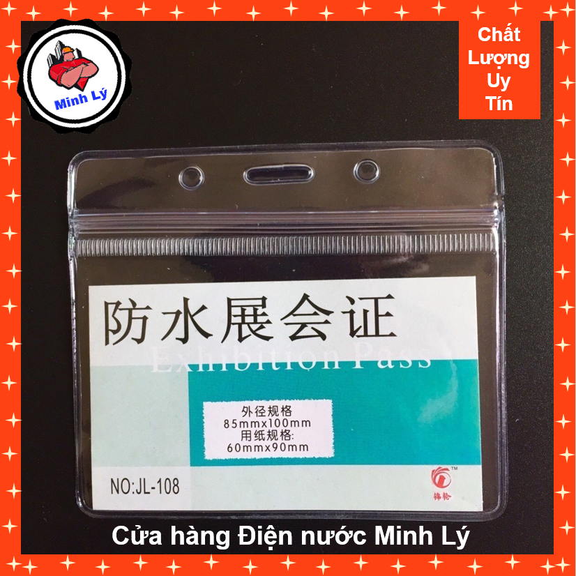 Bộ 50 thẻ đeo bảng tên nhựa dẻo chống nước 8.5x10cm cao cấp
