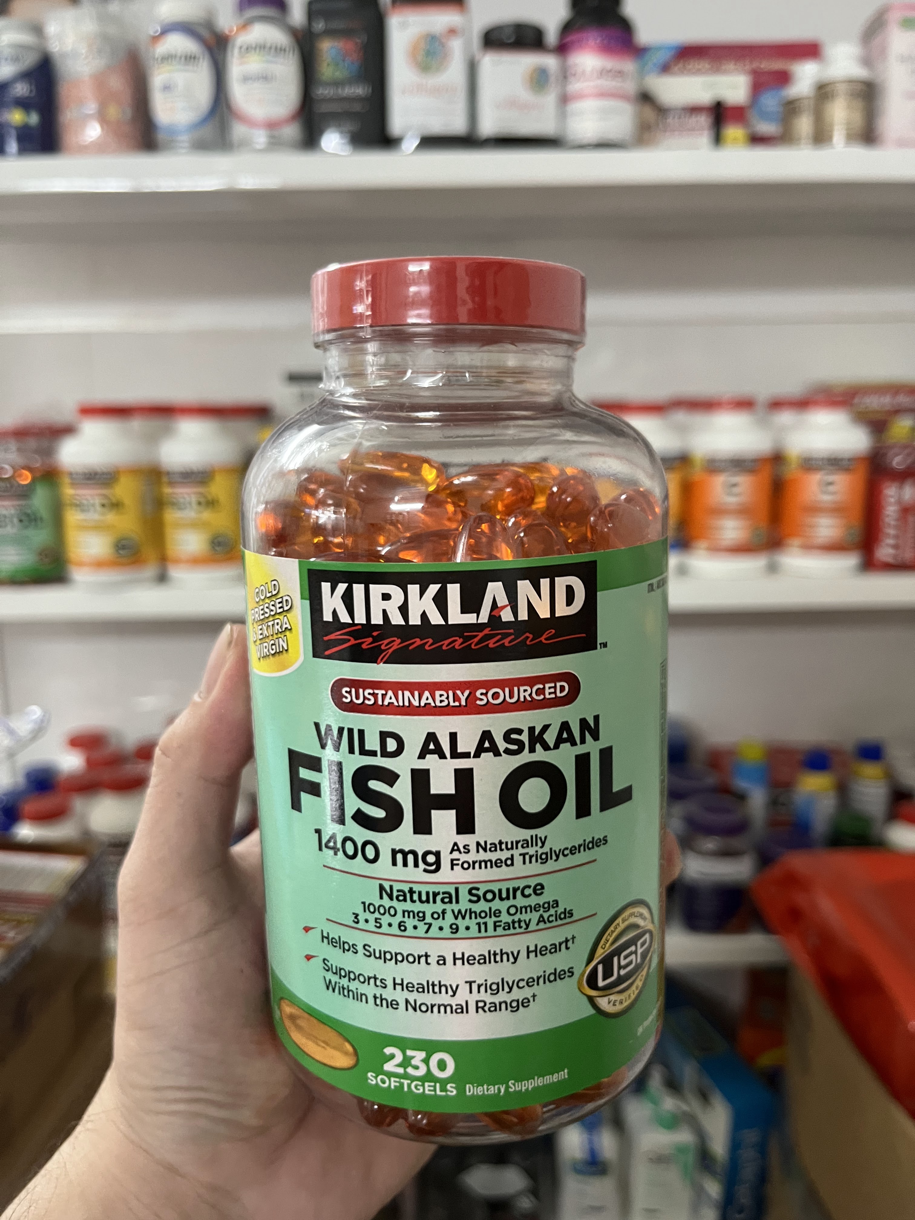 Dầu cá alaska kirkland signature wild alaskan fish oil 1400mg 230 viên của