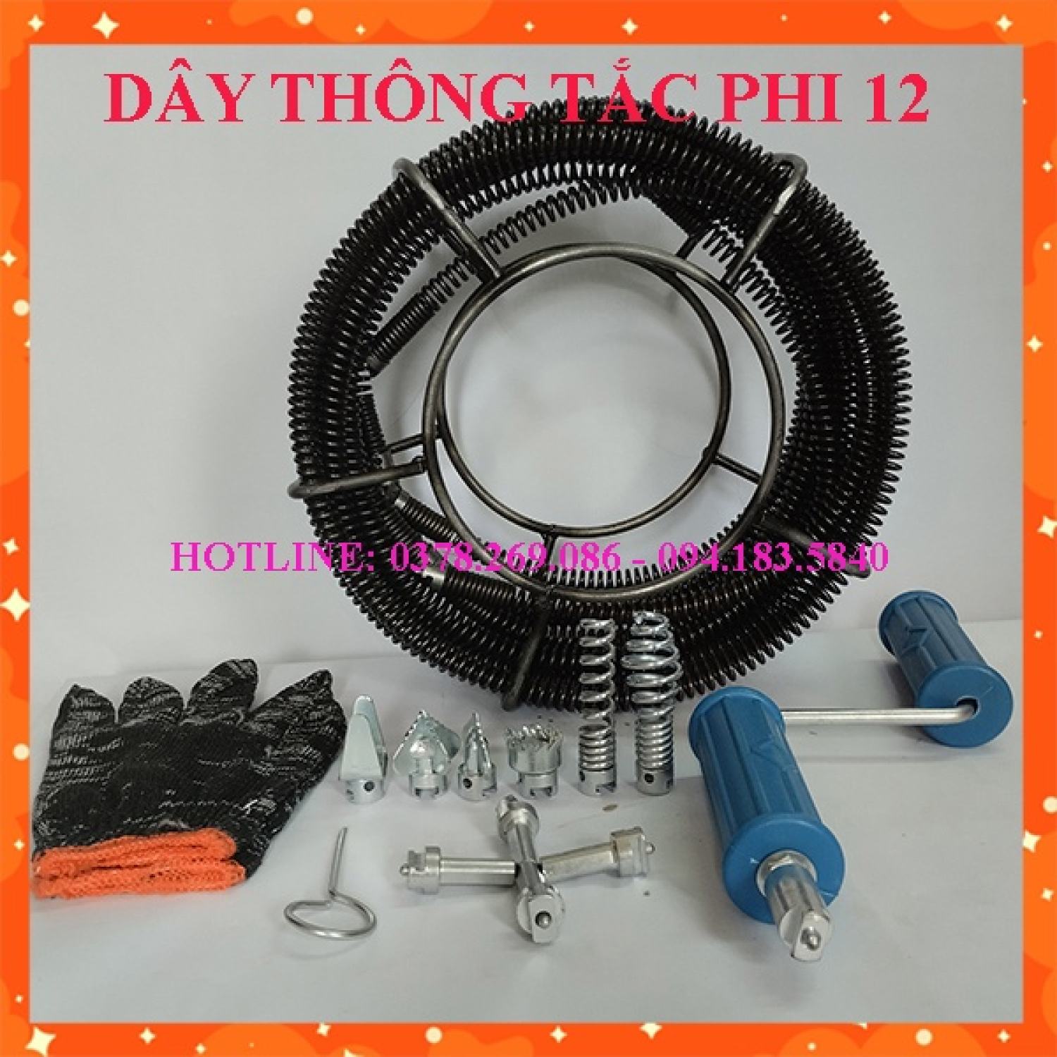Dây thông cống phi 12💰FREESHIP💰dạng lò xo chất lượng tốt hiệu quả cao