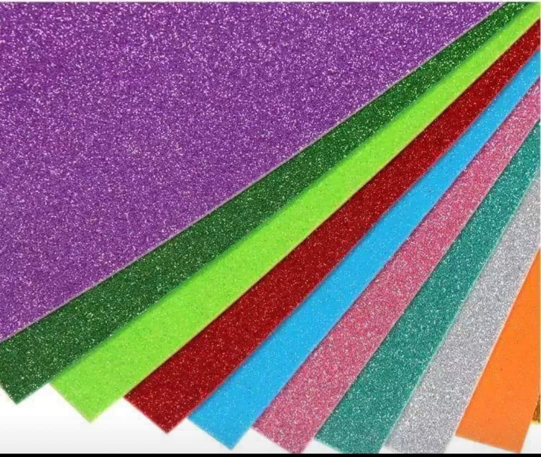 Xốp nhũ kim tuyến,khổ a4, xấp 10 tờ