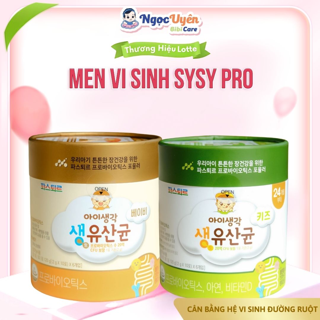 Men Vi Sinh Cải Thiện Biếng Ăn Lotte Sysy Pro - Men Tiêu Hóa Giúp Cân Bằng Hệ Vi Sinh Đường Ruột Cho Bé