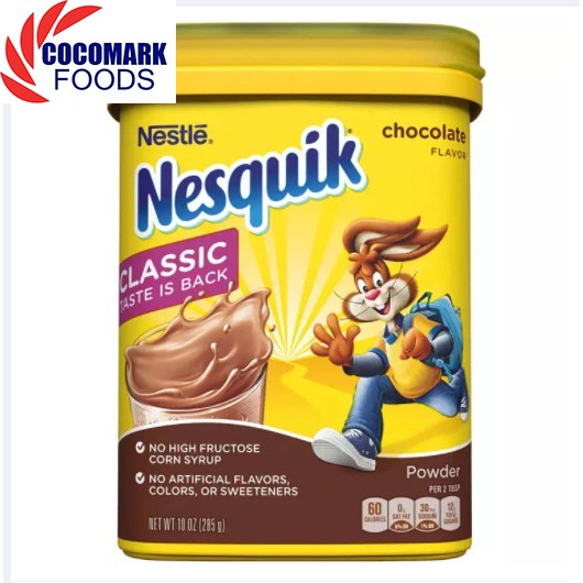 Bột Cacao sữa hiệu Nesquik Chocolate Powder - Nhập khẩu Mỹ 285gr