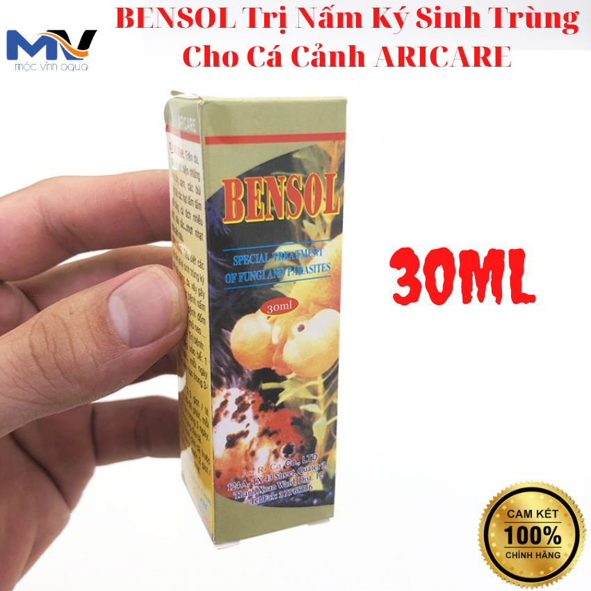 Bensol tr1 nấm ký sinh trùng cho cá cảnh 30ml aricare | cửa hàng cá cảnh và thiết bị lọc nước hồ cá mộc vinh aqua