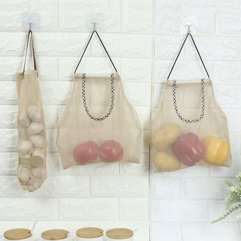 Túi đựng hành tỏi, trái cây, mỹ phẩm treo tường tiện lợi