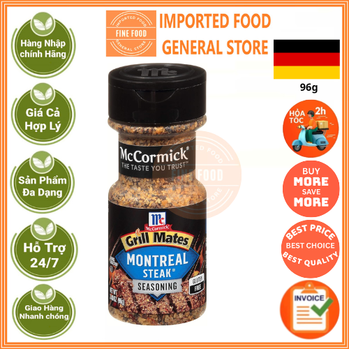 Gia vị Grill Mates Bít tết Montreal McCormick 96g