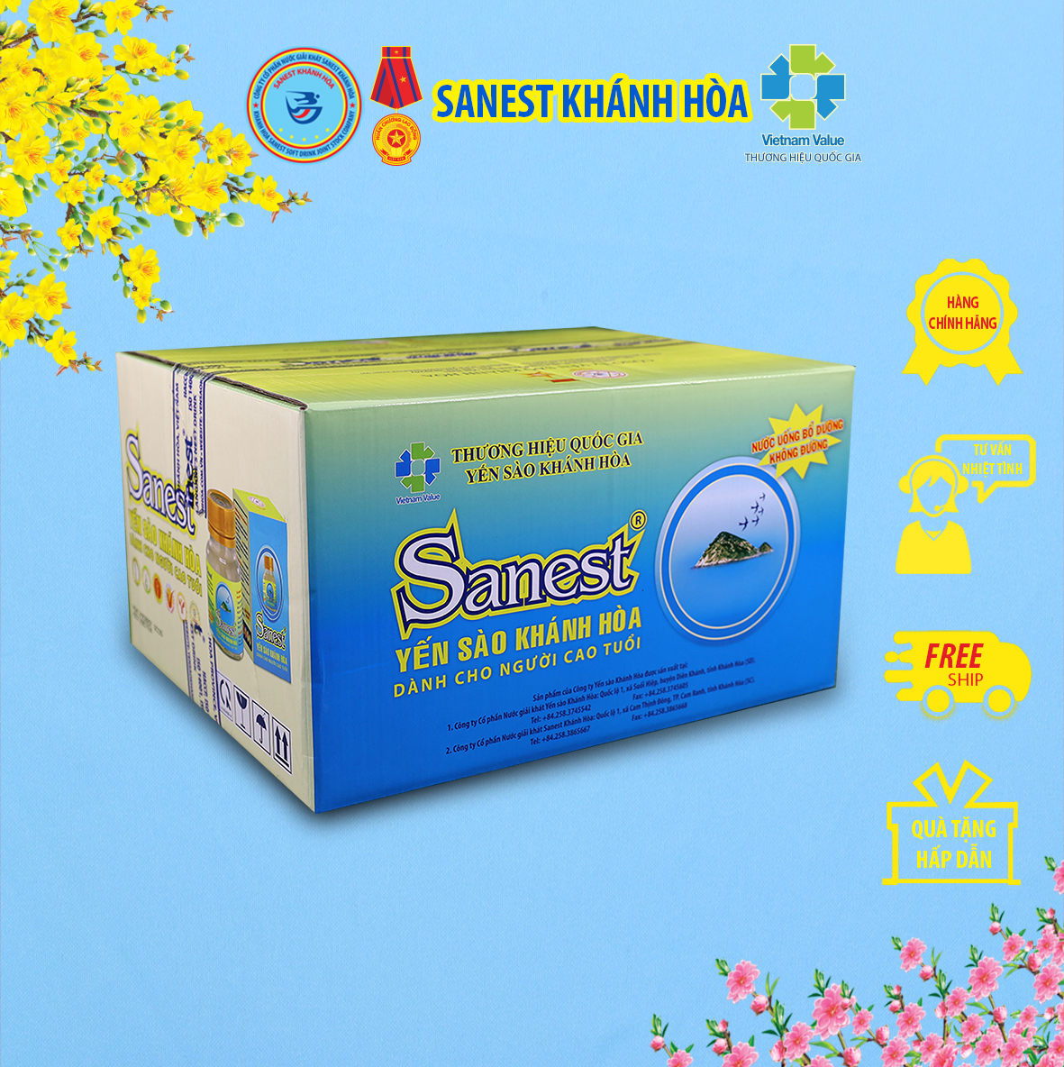 Nước Yến sào Khánh Hòa Sanest Người Cao Tuổi 70ml