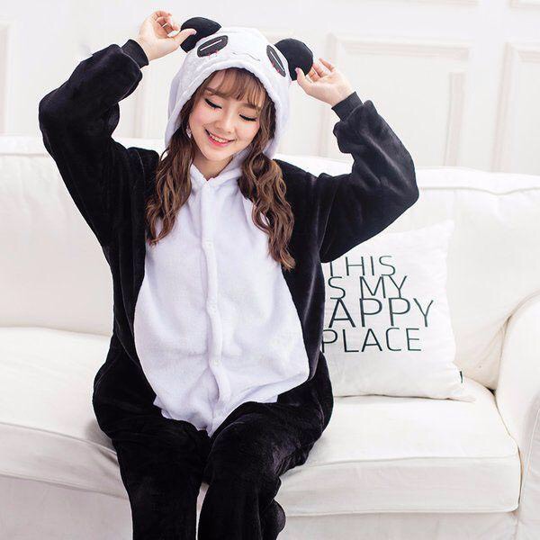 Bộ đồ thú gấu trúc 🖤 freeship 🖤 bộ đồ thú gấu trúc đáng yêu đủ size trẻ em và người lớn