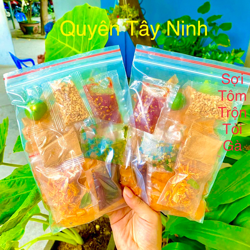 Bánh tráng sợi dẻo tôm sate tỏi tắt| bánh tráng tắc sate tỏi