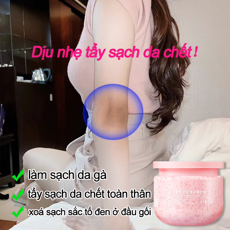 Tẩy da tế bào chết 250g làm trắng da, làm sạch sâu, loại bỏ da gà