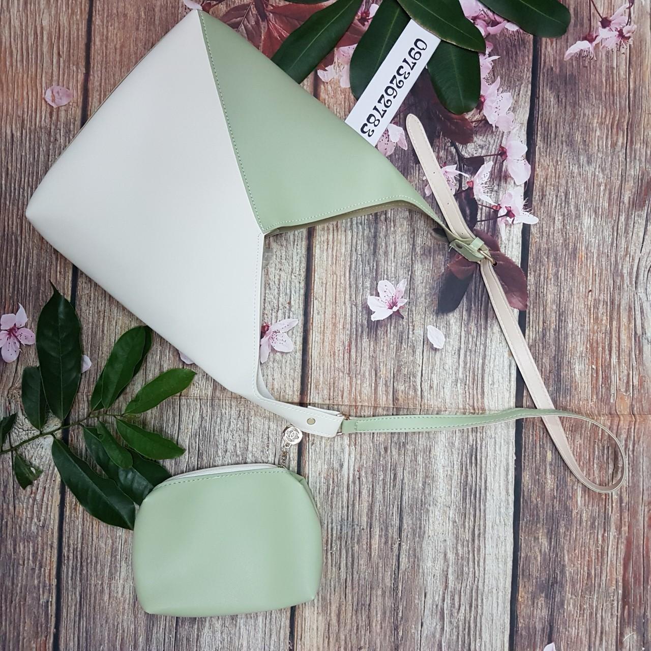 Túi xách miệng vát thời trang kèm túi nhỏ siêu hot - Túi da Cut - Out Bag trẻ trung