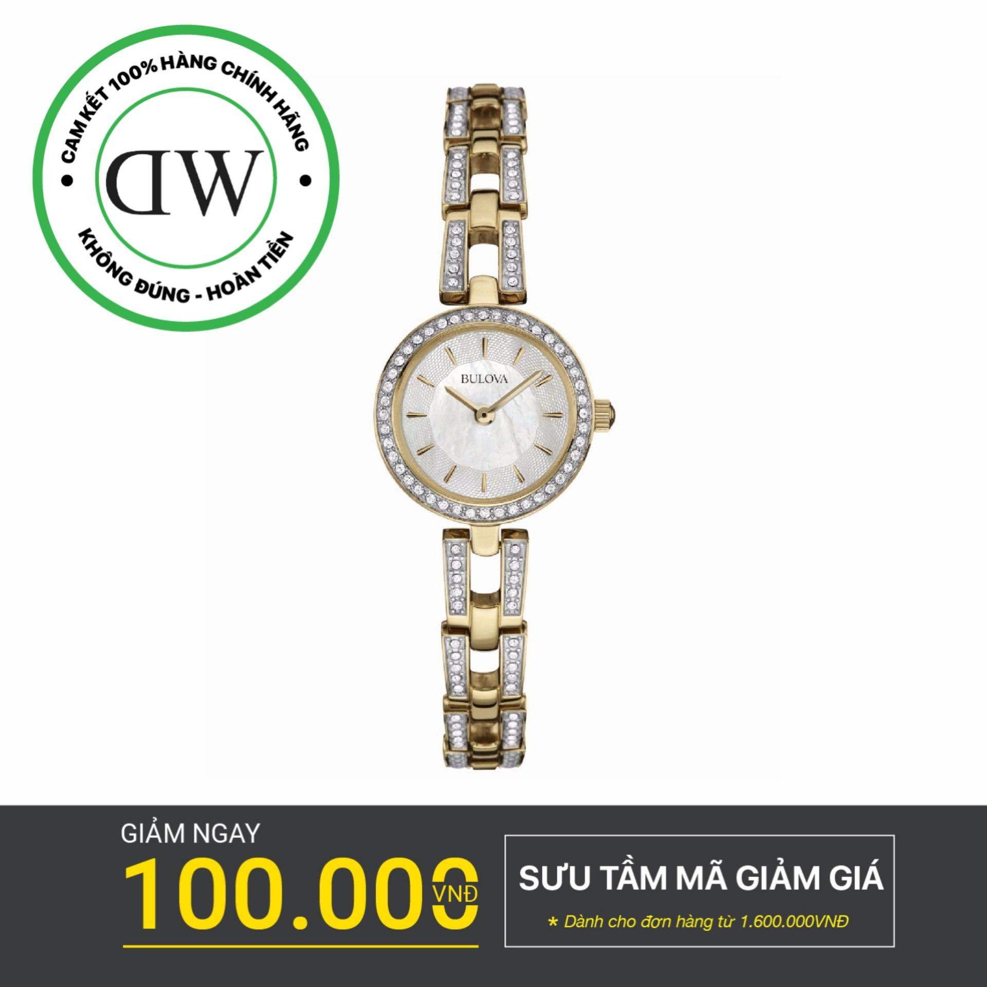 Đồng hồ nữ dây kim loại bulova 98l213 22.5mm - vàng