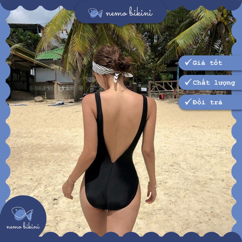 Bikini đi biển, đồ bơi nữ 1 mảnh liền thân tôn dáng khoét lưng sâu Nemo Bikini - B6