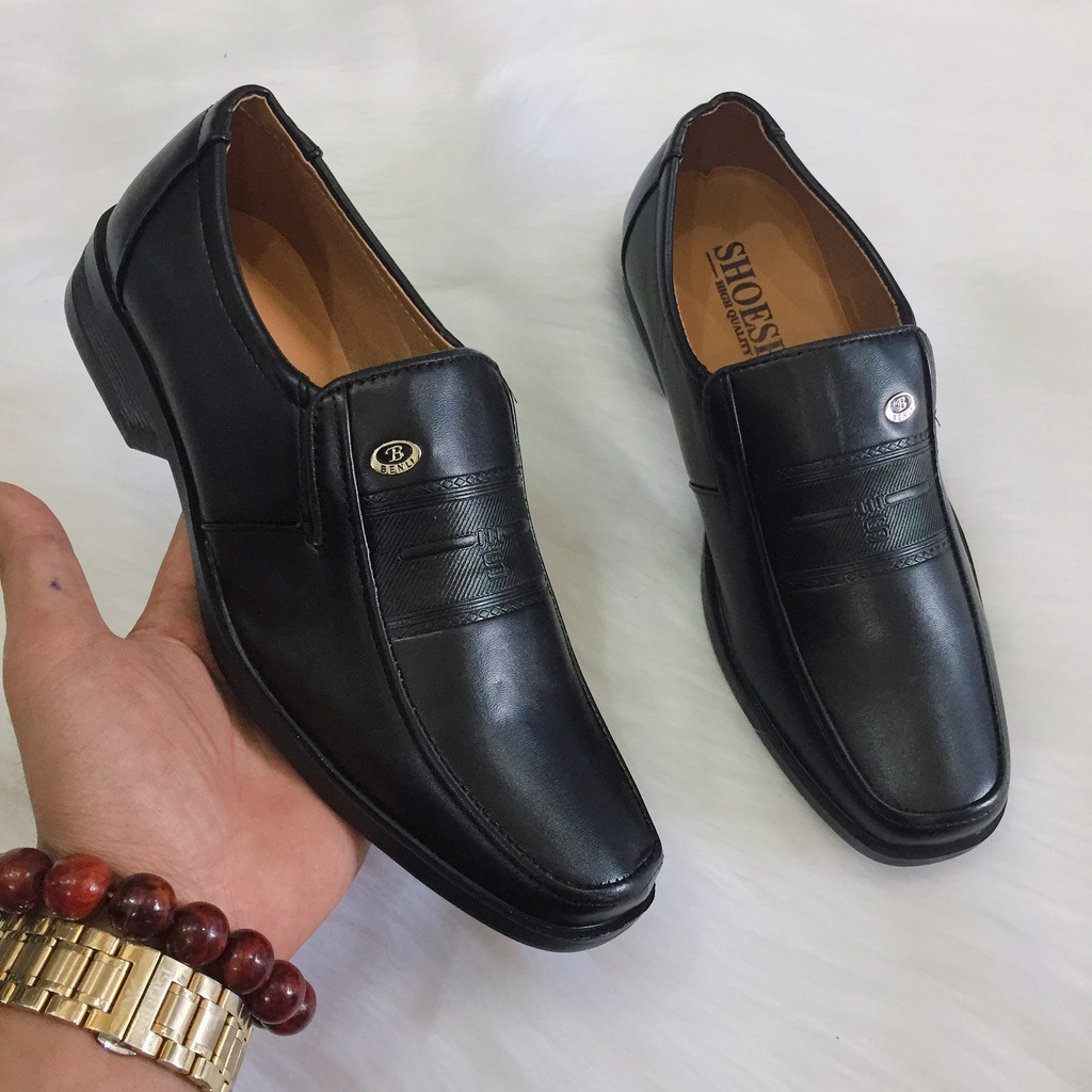 Giày lười trung niên da mềm may đế ( Shop Vina Store )