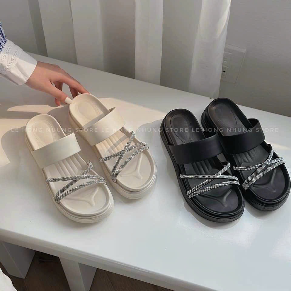 Dép quai đá phối da cao cấp mẫu mới đẹp hót