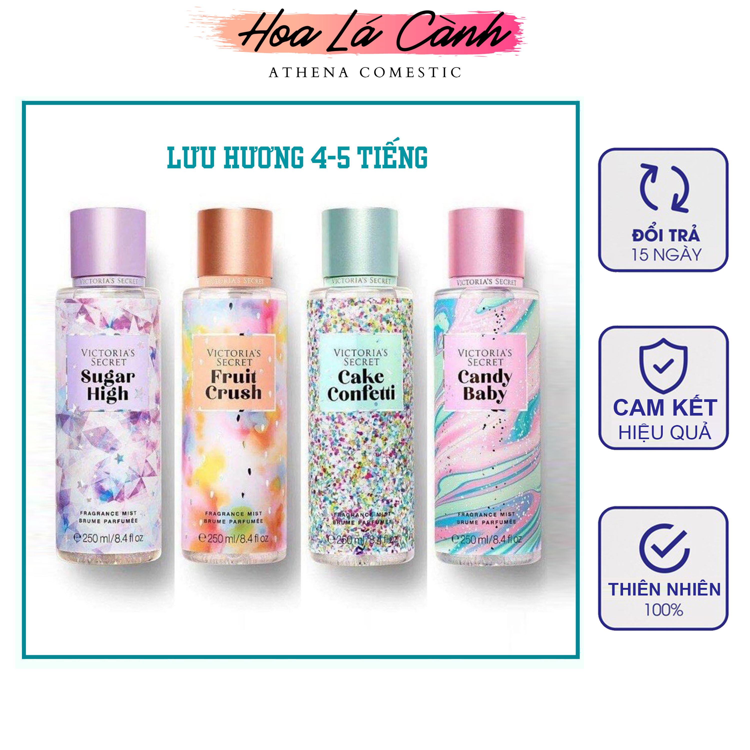 Xịt thơm body Miss, Xịt Thơm Nước Hoa Body Mist Bath And Body Works , Xịt Toàn Thân Victoria Secret 250ml