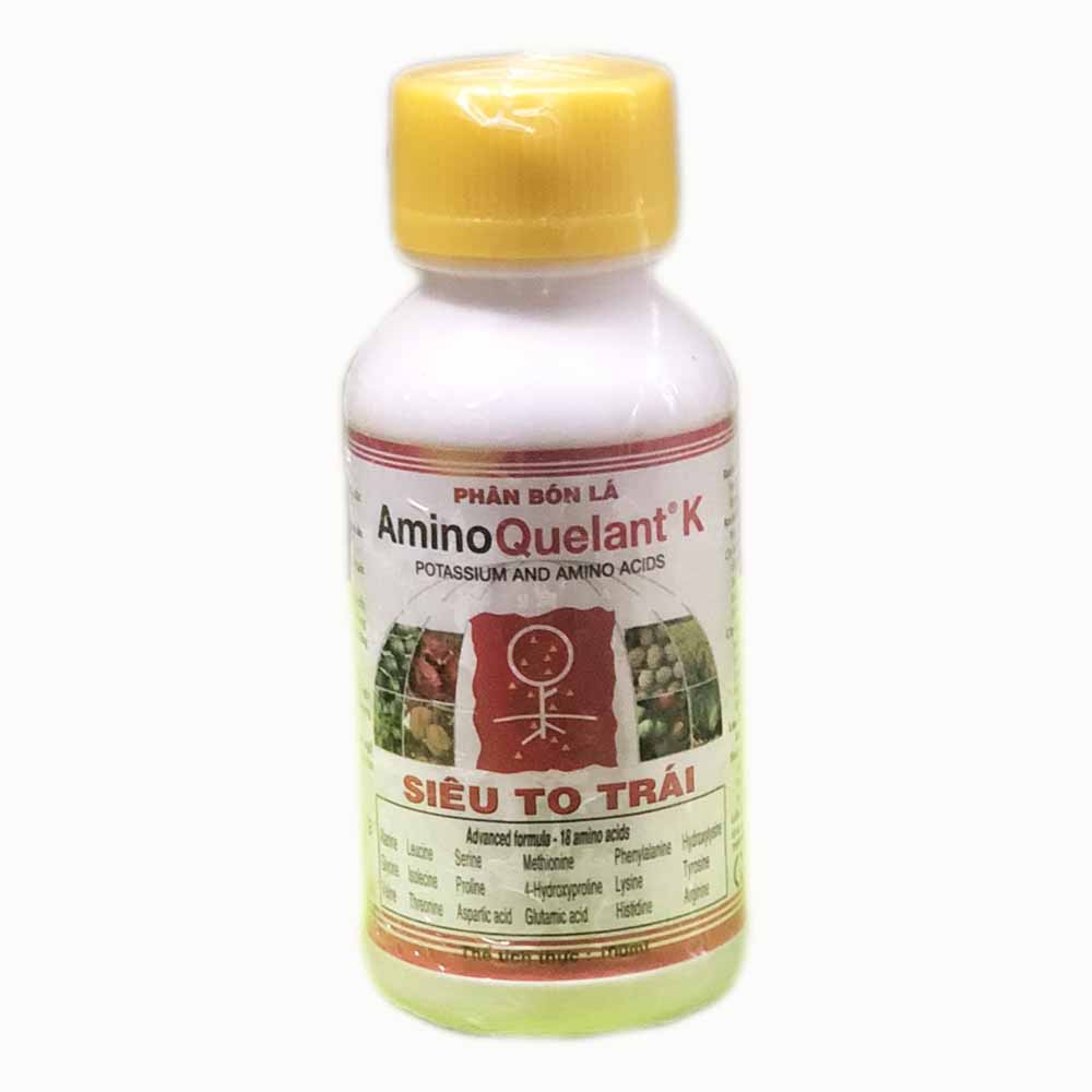 Phân Bón Lá AminoQuelant K (Chai 100ml) - Siêu To Trái Kích Thích cây con phát triển nhanh bộ rễ khỏe - Tăng sức chống chịu của cây đối với thời tiết bất lợi.