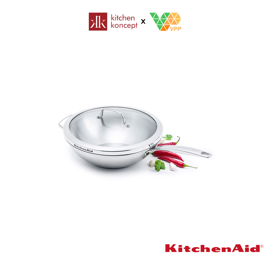 Chảo Wok KITCHENAID - 30cm - Thương hiệu nổi tiếng từ Mỹ - Nhập khẩu Chính Hãng