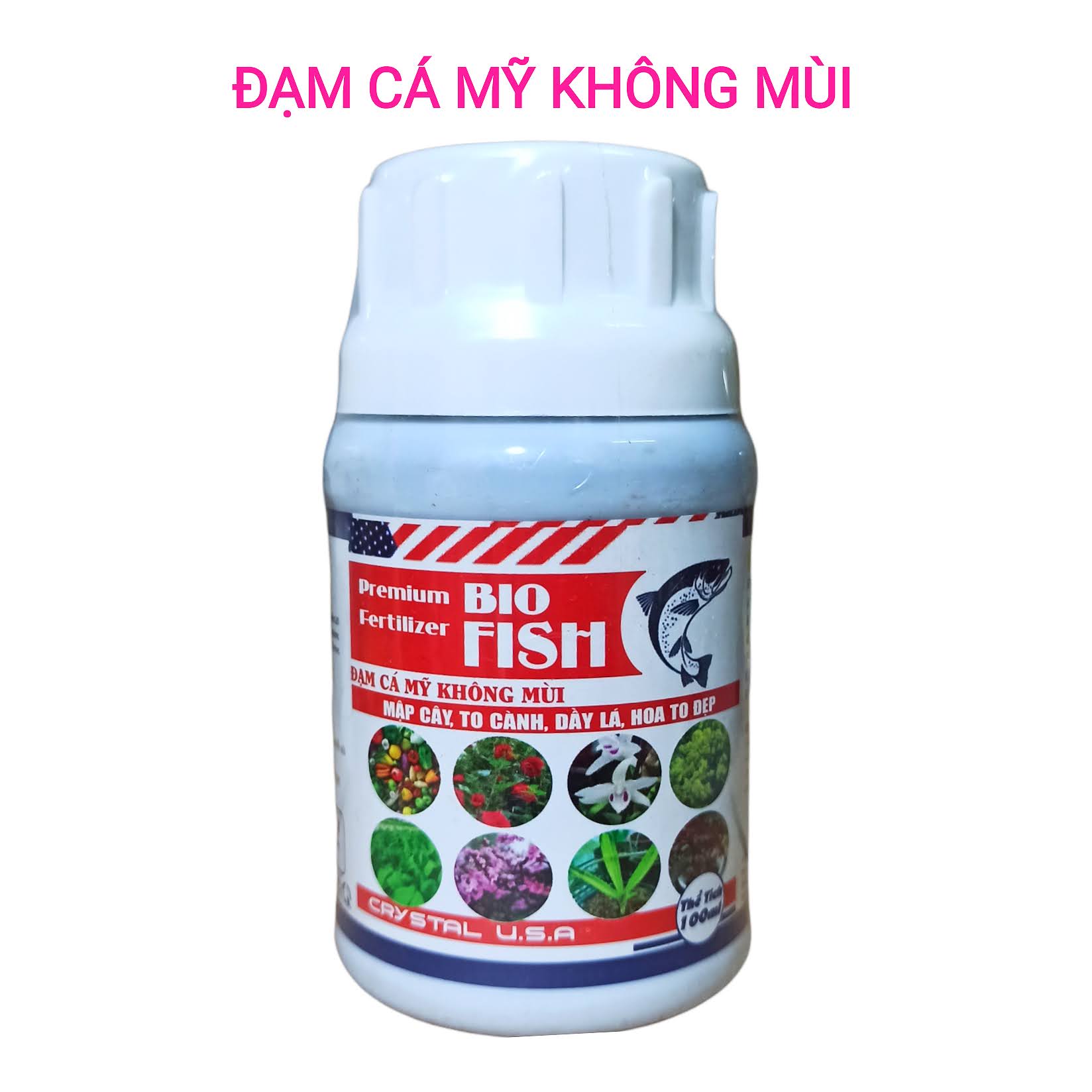 Đạm Cá Mỹ Bio Fish không mùi 100ml Mập cây,to cành,dầy lá Cho Lan, cây kiểng,rau màu