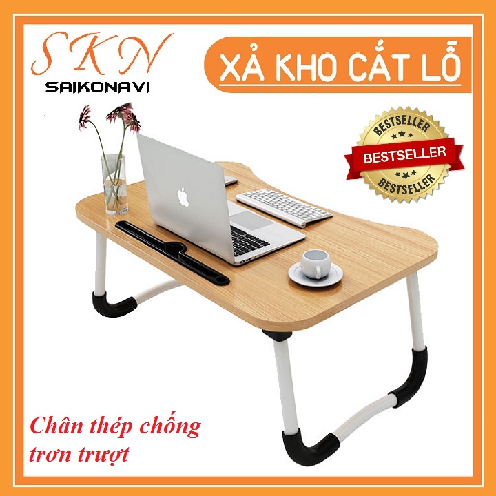 Bàn học gấp gọn có khe để ipad