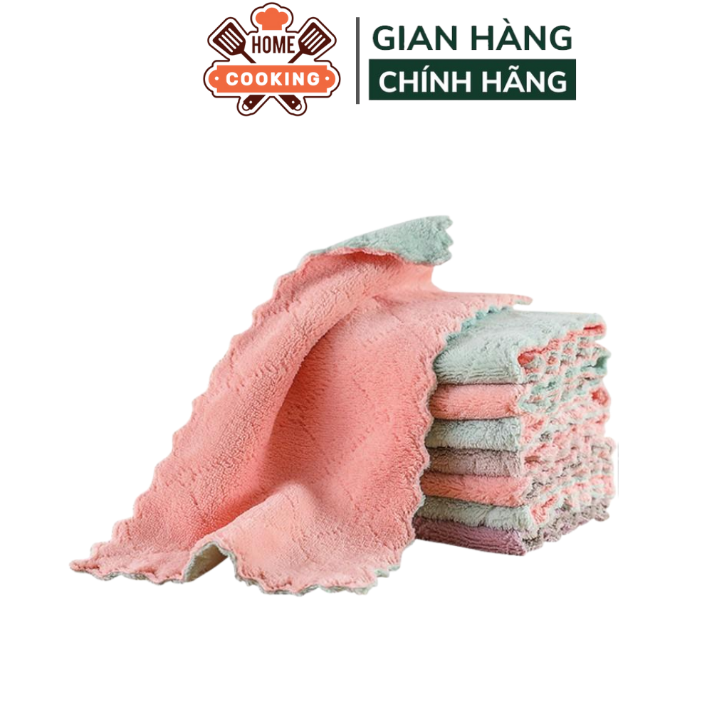 1 chiếc khăn lau bếp, khăn lau tay đa năng 2 mặt thấm hút nước tốt, vệ sinh dễ dàng