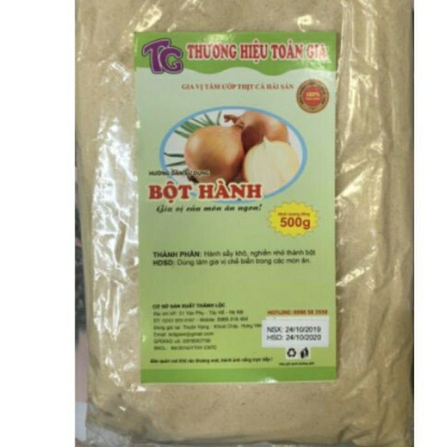 Bột hành nguyên chất gói 500gr